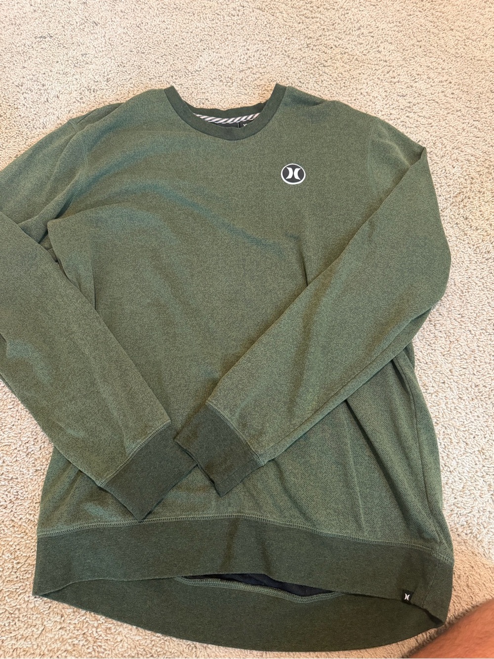 Hurley Men’s Olive Green Crewneck Sweatshirt